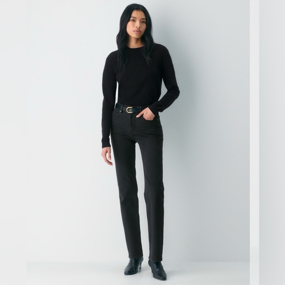 Aritzia Denim Forum Lola Black High Rise Stretch Skinny Jeans 29” W 26” L